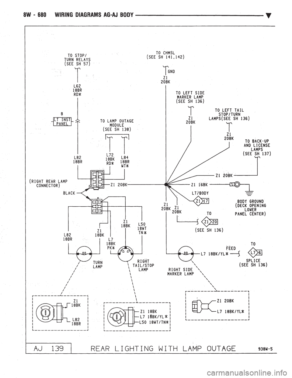 CHEVROLET PLYMOUTH ACCLAIM 1993  Service Manual 