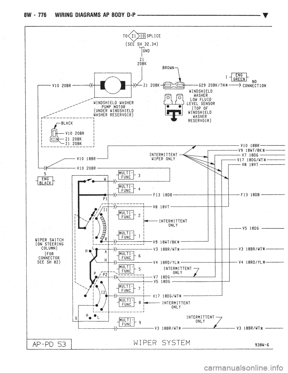 CHEVROLET PLYMOUTH ACCLAIM 1993  Service Manual 