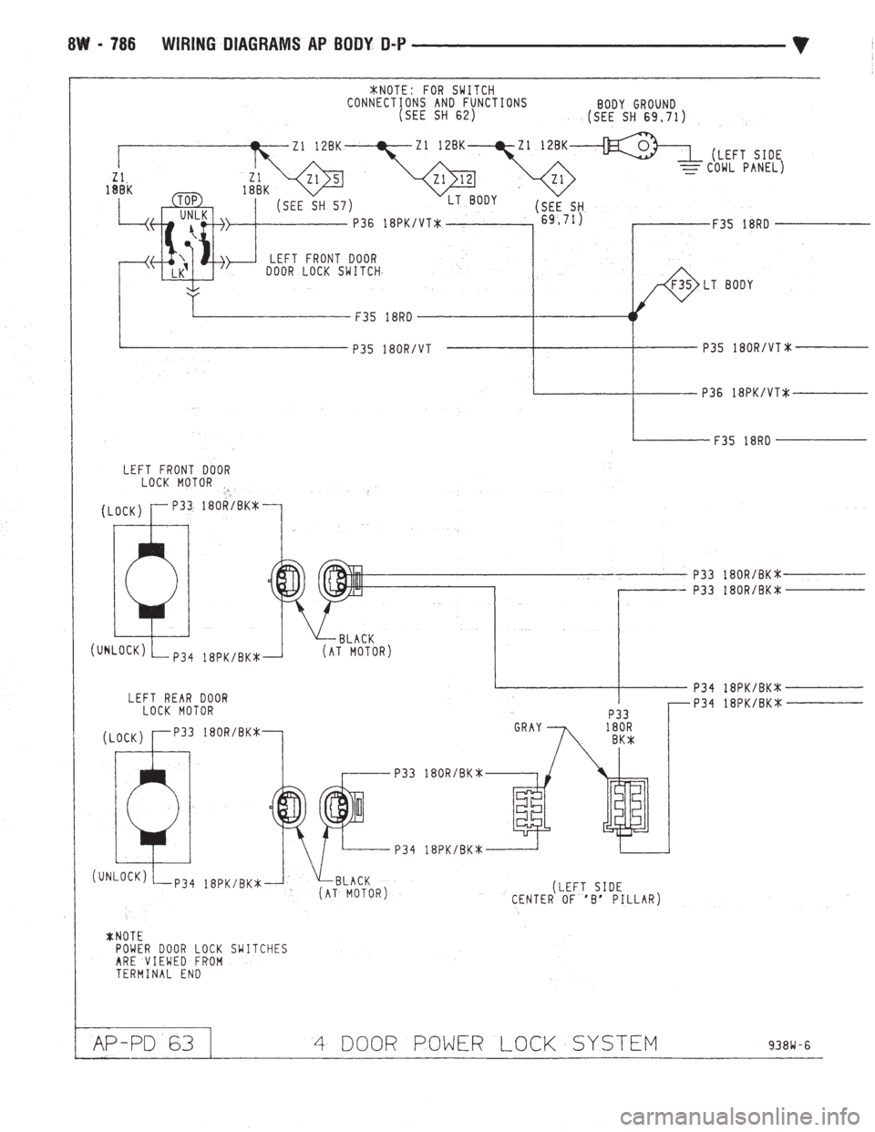 CHEVROLET PLYMOUTH ACCLAIM 1993  Service Manual 