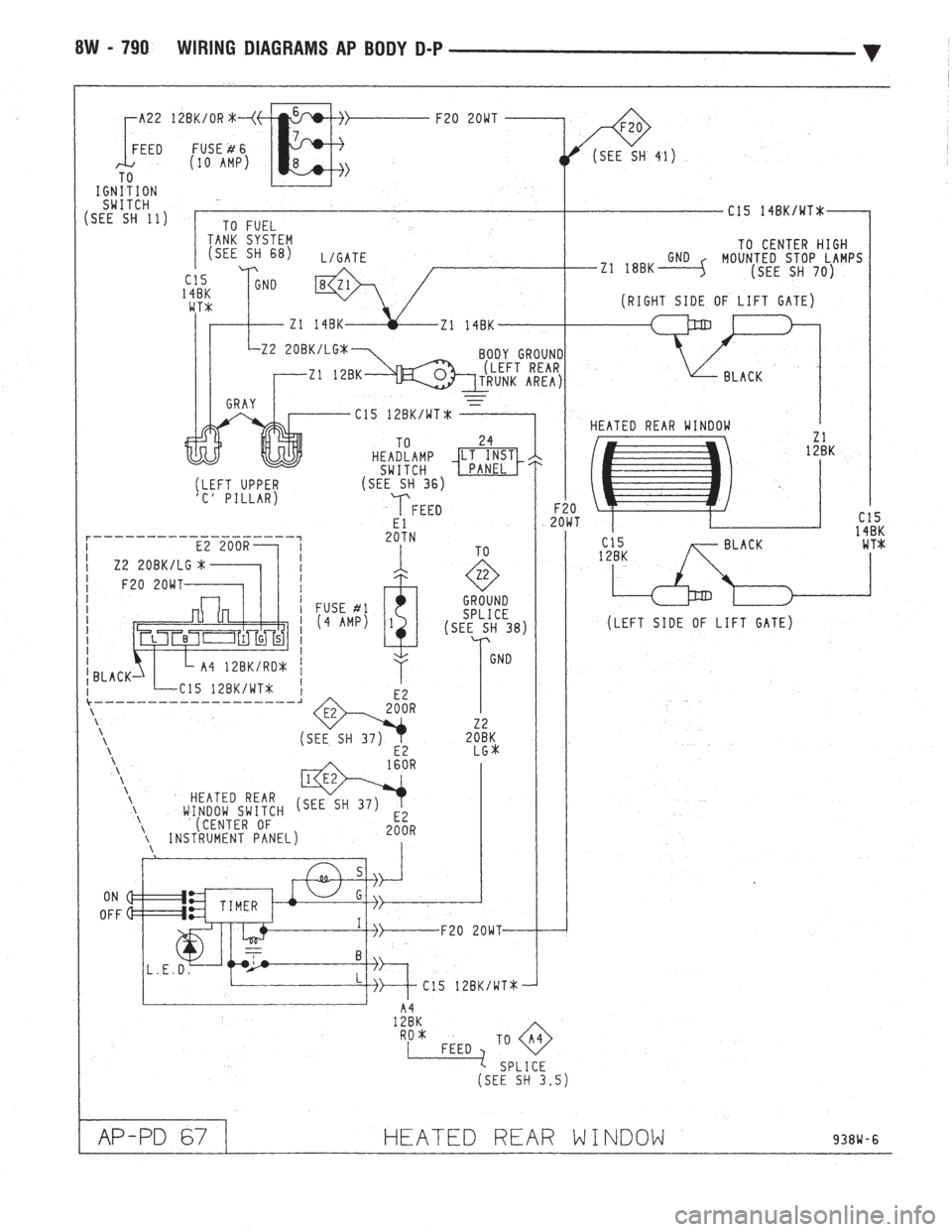 CHEVROLET PLYMOUTH ACCLAIM 1993  Service Manual 