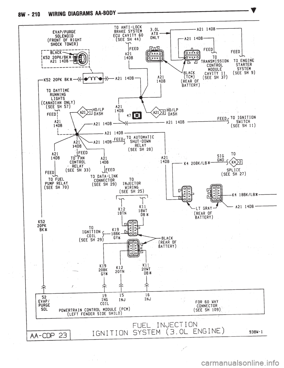 CHEVROLET PLYMOUTH ACCLAIM 1993  Service Manual 