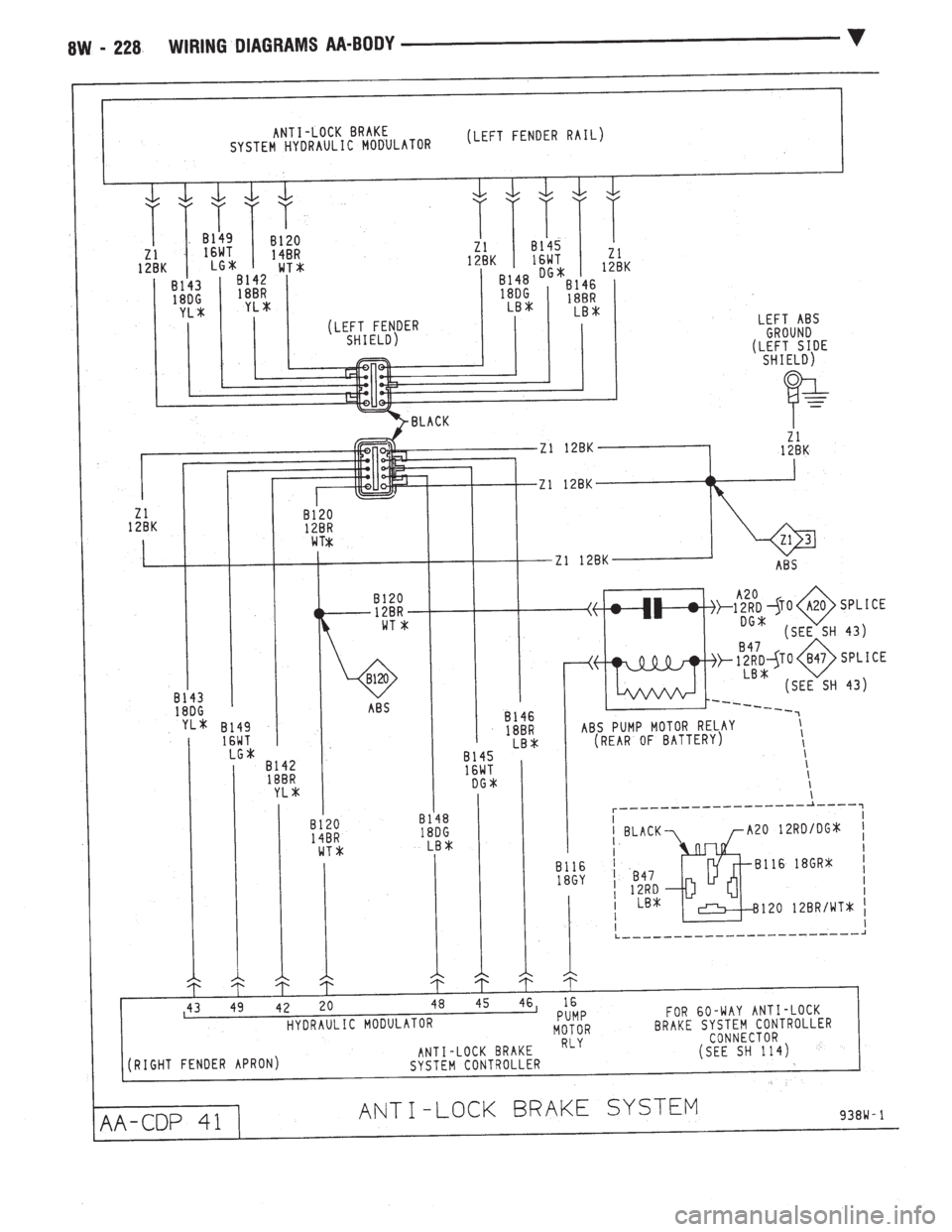 CHEVROLET PLYMOUTH ACCLAIM 1993  Service Manual 