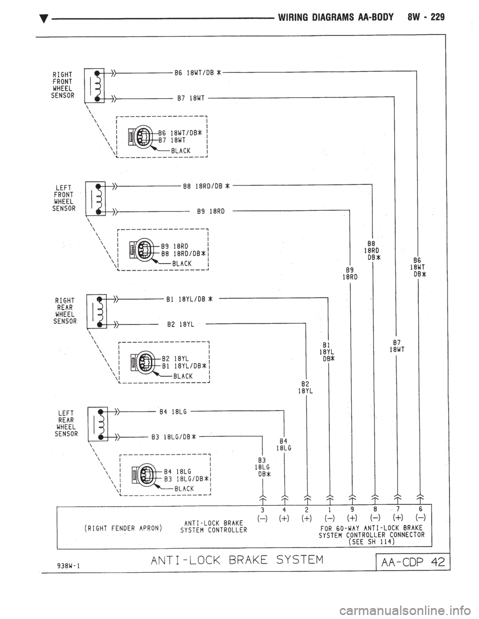 CHEVROLET PLYMOUTH ACCLAIM 1993  Service Manual 