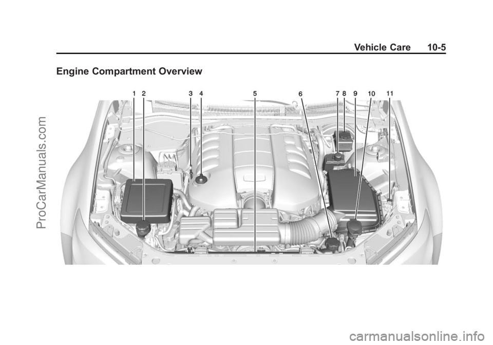 CHEVROLET SS 2014  Owners Manual Black plate (5,1)Chevrolet SS Sedan Owner Manual (GMNA-Localizing-U.S.-6014851) - 2014 -
1st Edition - 8/22/13
Vehicle Care 10-5
Engine Compartment Overview
ProCarManuals.com 