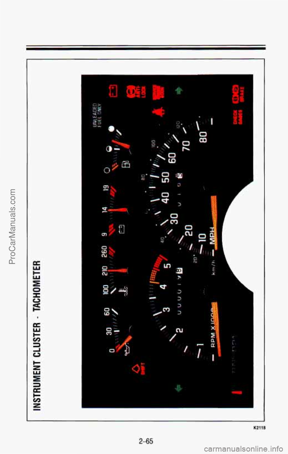 CHEVROLET SUBURBAN 1993  Owners Manual 4 
0 
a0 
i. 
0 c 
A 
J -. E L 
K211B 
2-65 
ProCarManuals.com 