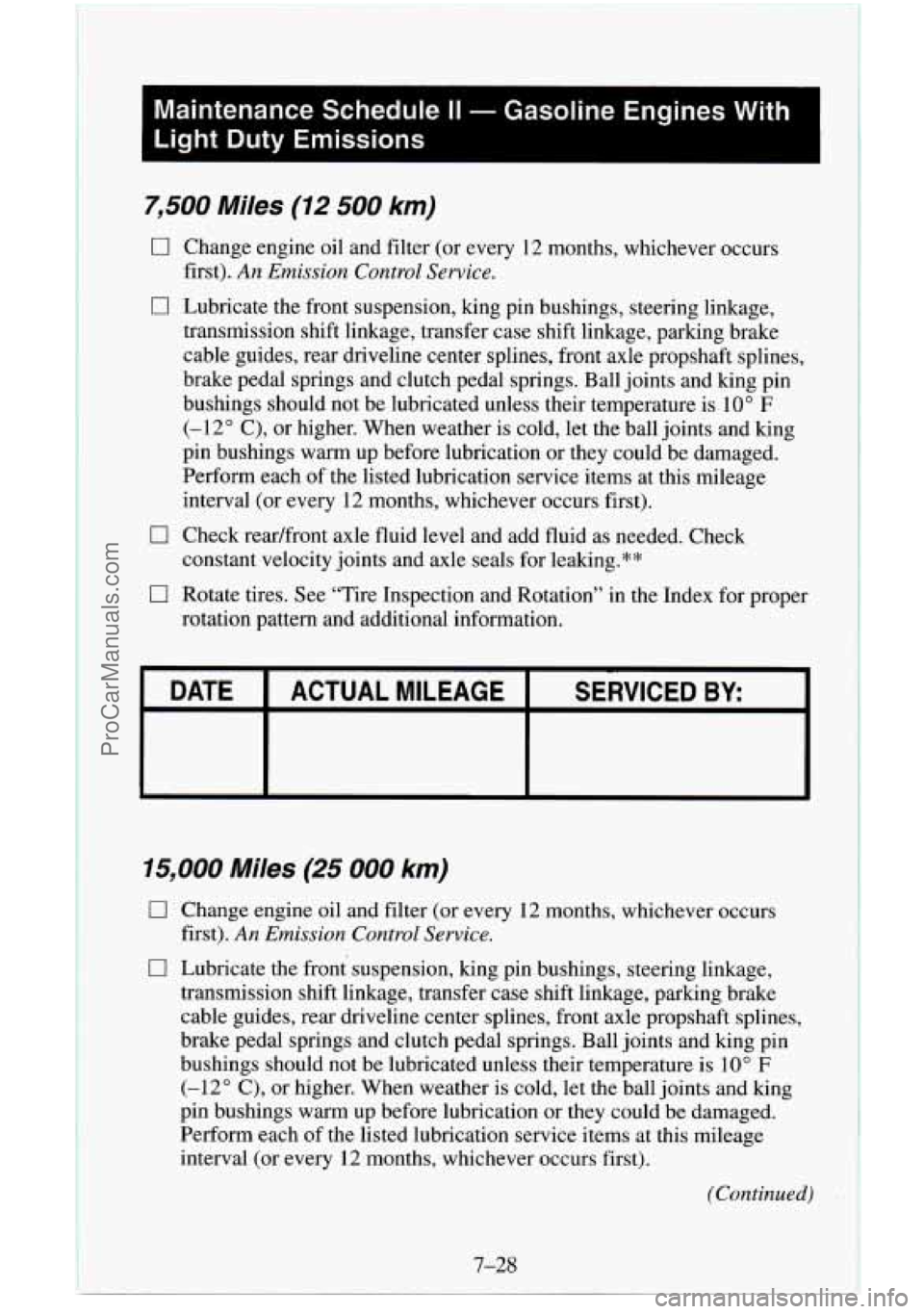 CHEVROLET SUBURBAN 1995  Owners Manual ProCarManuals.com 