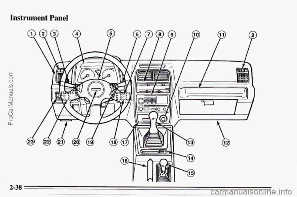 CHEVROLET TRACKER 1995  Owners Manual Instrument Panel 
ProCarManuals.com 
