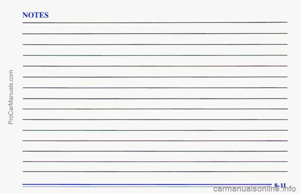 CHEVROLET TRACKER 1996  Owners Manual NOTES 
8-11 
ProCarManuals.com 