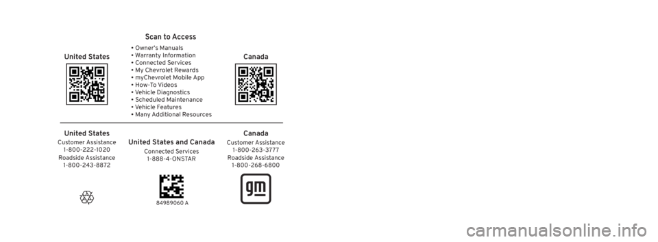 CHEVROLET SILVERADO 2024  Owners Manual 2024 Silverado 2500 HD/3500 HD
Silverado 2500 HD/3500 HD
Owner’s Manual
United States
Scan to Access 
United States and CanadaCustomer Assistance1-800-263-3777
Connected Services
1-888-4-ONSTAR
Cust