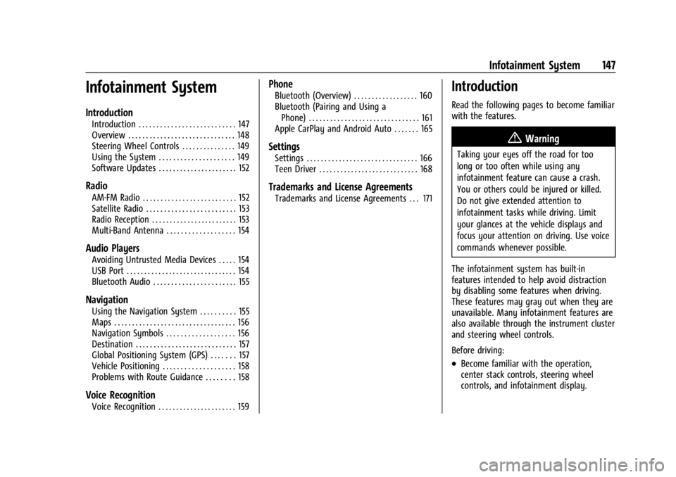 CHEVROLET SILVERADO EV 2024 Owners Manual Chevrolet Silverado EV Owner Manual (GMNA-Localizing-U.S./Canada-
16702912) - 2024 - CRC - 1/13/23
Infotainment System 147
Infotainment System
Introduction
Introduction . . . . . . . . . . . . . . . . CHEVROLET SILVERADO EV 2024 Owners Manual Chevrolet Silverado EV Owner Manual (GMNA-Localizing-U.S./Canada-
16702912) - 2024 - CRC - 1/13/23
Infotainment System 147
Infotainment System
Introduction
Introduction . . . . . . . . . . . . . . . .