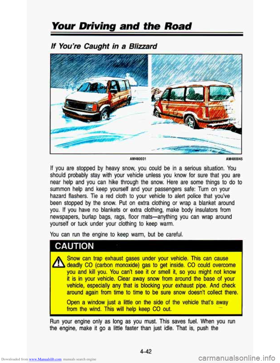 CHEVROLET ASTRO PASSENGER 1993 1.G Owners Manual Downloaded from www.Manualslib.com manuals search engine   
