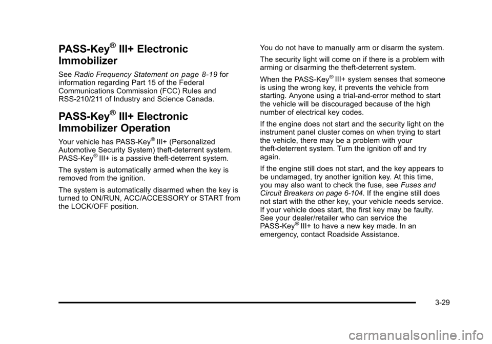 CHEVROLET AVALANCHE 2010 2.G Owners Manual 