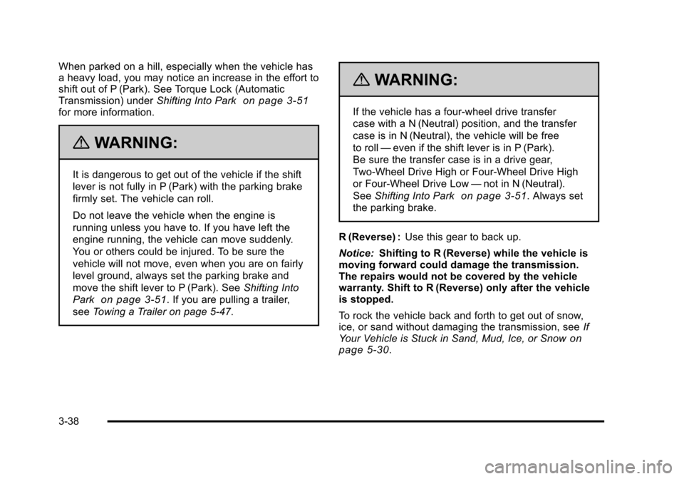 CHEVROLET AVALANCHE 2010 2.G Owners Manual 