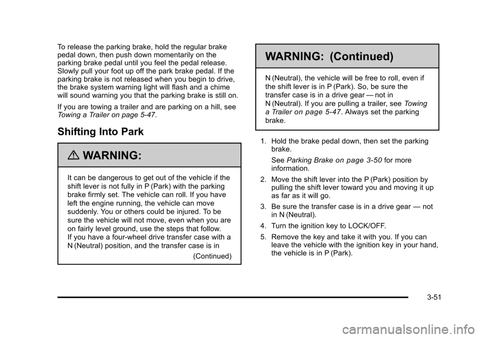 CHEVROLET AVALANCHE 2010 2.G Owners Manual 