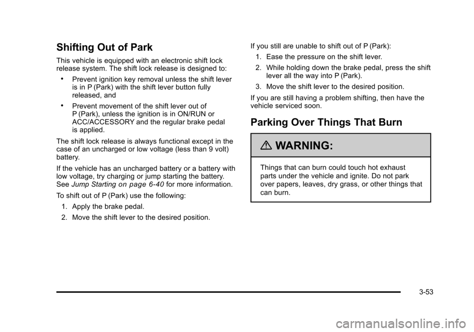 CHEVROLET AVALANCHE 2010 2.G Owners Manual 