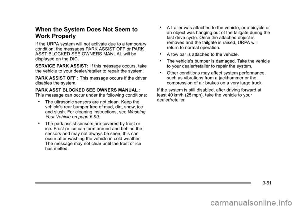 CHEVROLET AVALANCHE 2010 2.G Owners Manual 