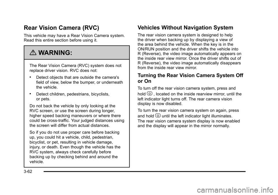 CHEVROLET AVALANCHE 2010 2.G Owners Manual 