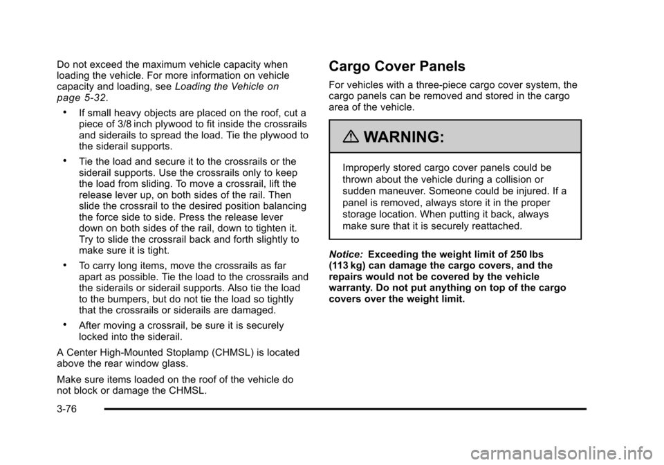 CHEVROLET AVALANCHE 2010 2.G Owners Manual 