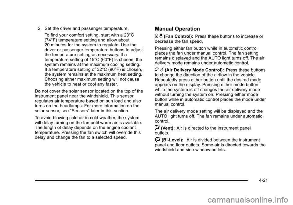 CHEVROLET AVALANCHE 2010 2.G Owners Manual 