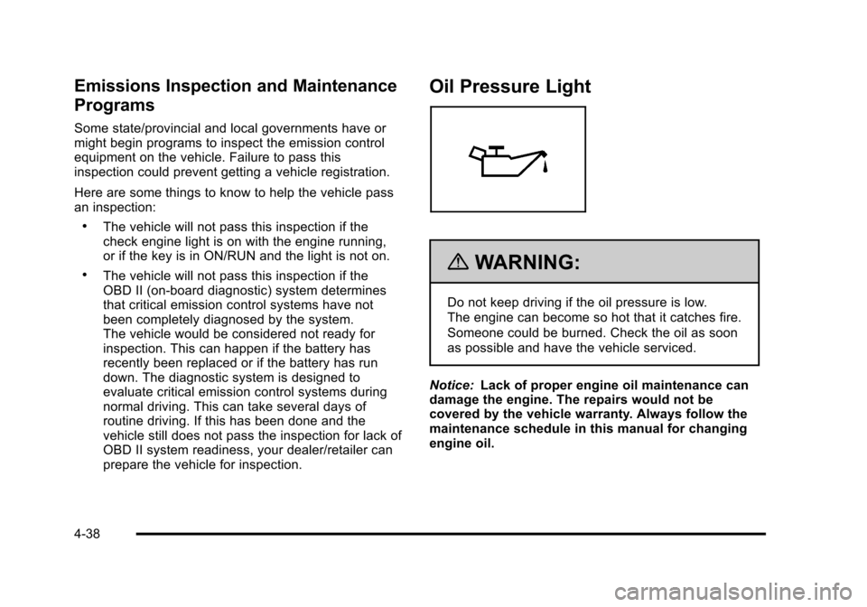 CHEVROLET AVALANCHE 2010 2.G Owners Manual 