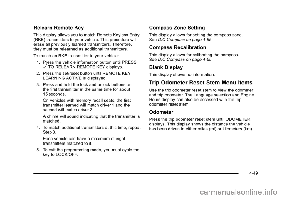 CHEVROLET AVALANCHE 2010 2.G Owners Manual 