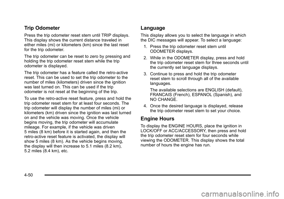 CHEVROLET AVALANCHE 2010 2.G Owners Manual 