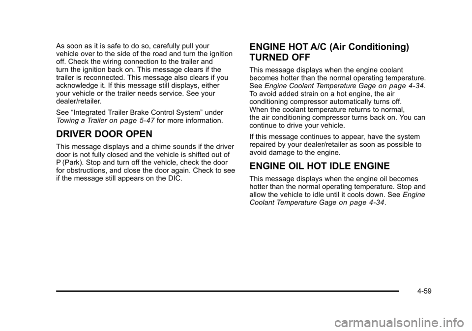 CHEVROLET AVALANCHE 2010 2.G Owners Manual 