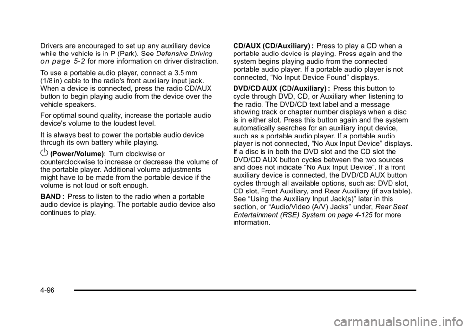 CHEVROLET AVALANCHE 2010 2.G Owners Manual 