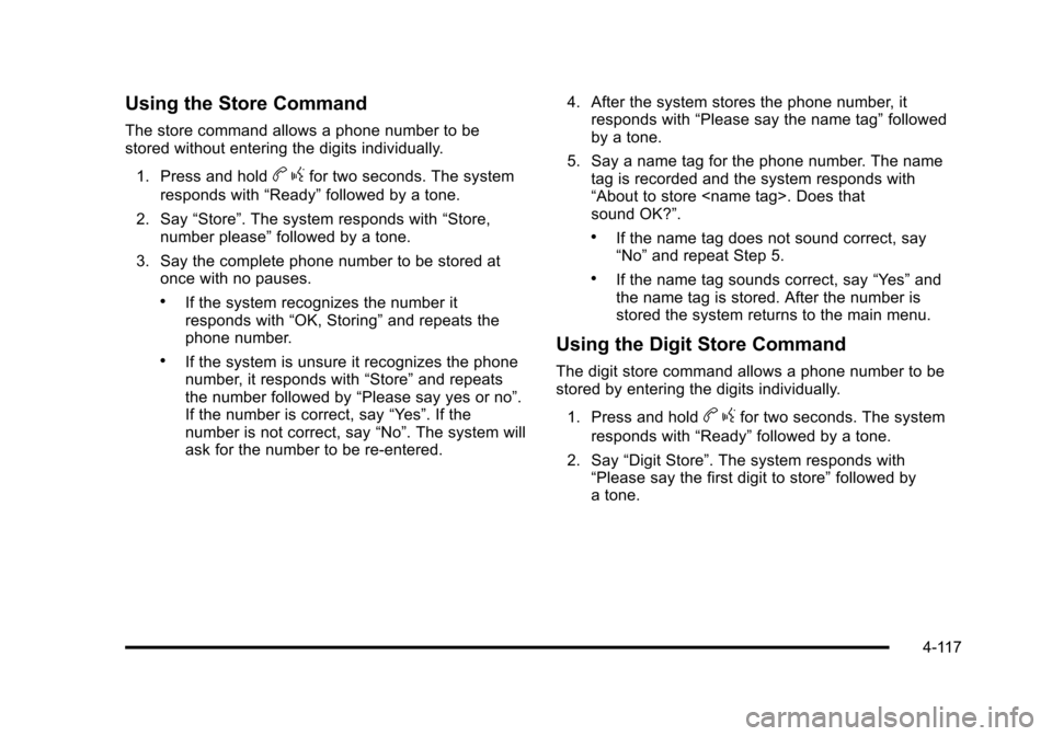 CHEVROLET AVALANCHE 2010 2.G Owners Manual 