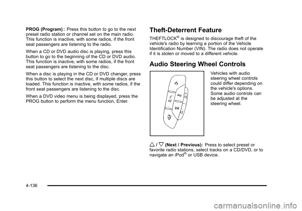 CHEVROLET AVALANCHE 2010 2.G Owners Manual 