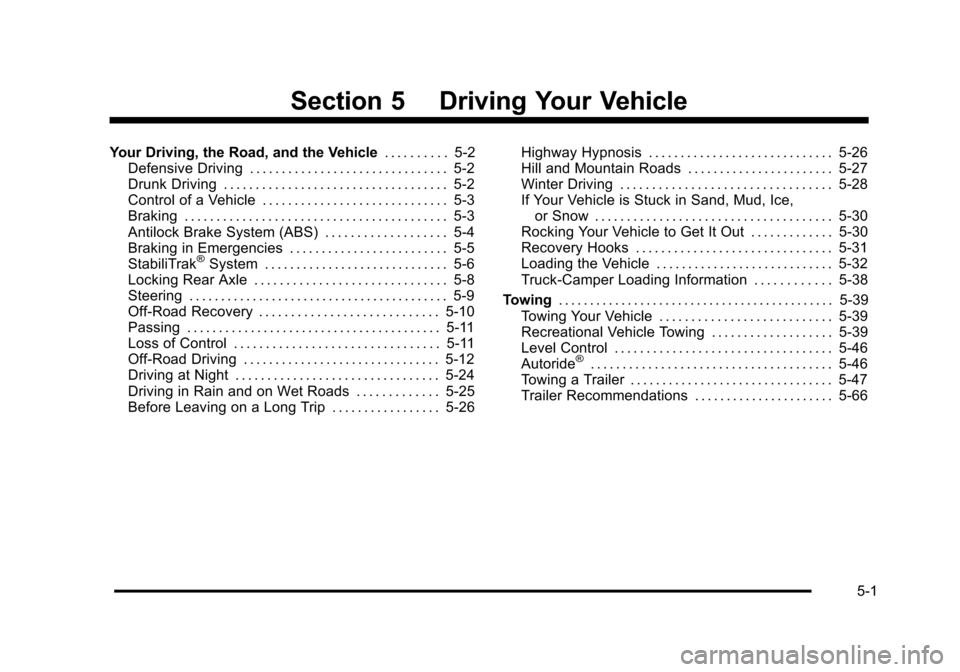 CHEVROLET AVALANCHE 2010 2.G Owners Manual 
