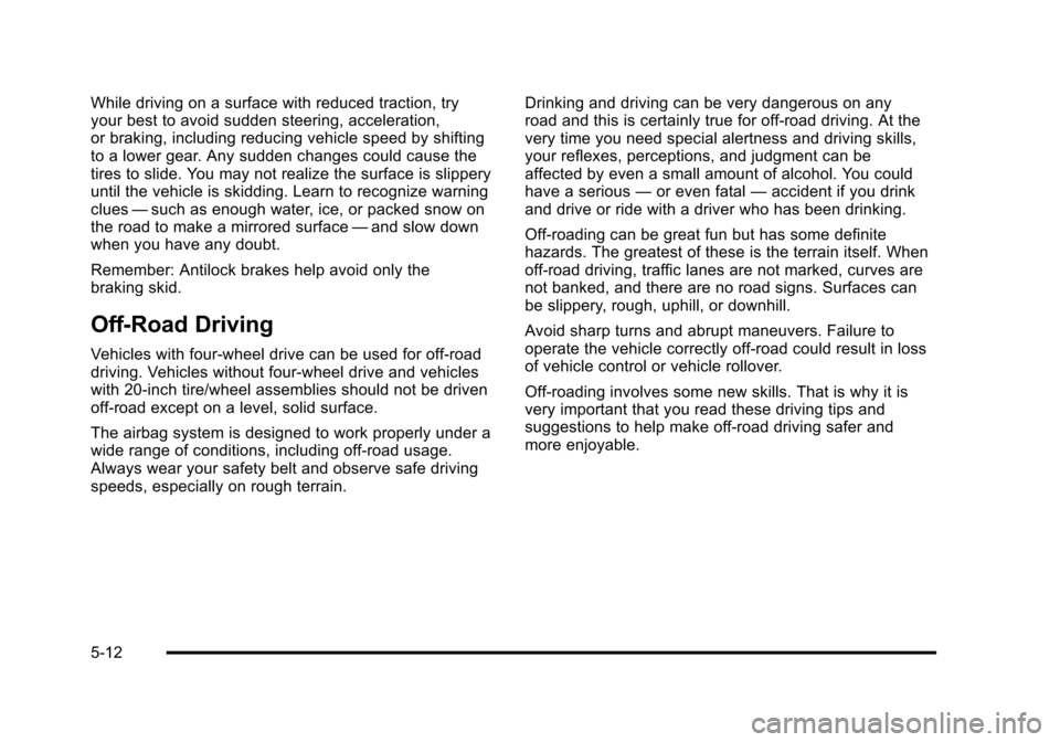 CHEVROLET AVALANCHE 2010 2.G Owners Manual 