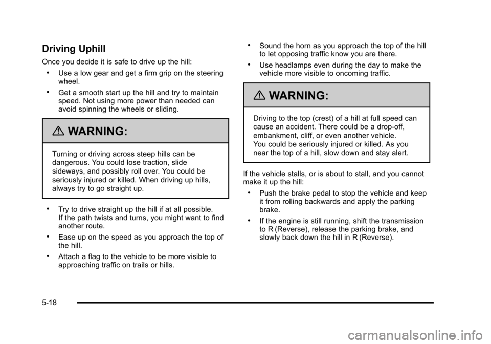 CHEVROLET AVALANCHE 2010 2.G Owners Manual 