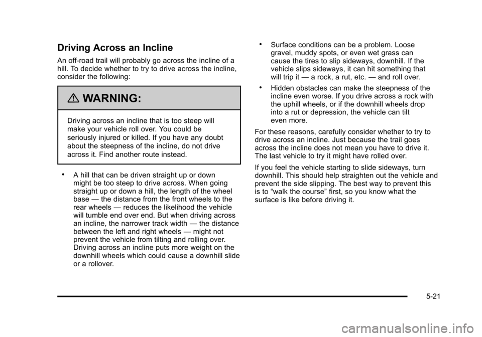 CHEVROLET AVALANCHE 2010 2.G Owners Manual 