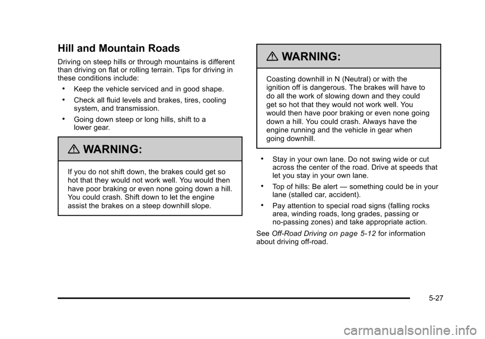CHEVROLET AVALANCHE 2010 2.G Owners Manual 