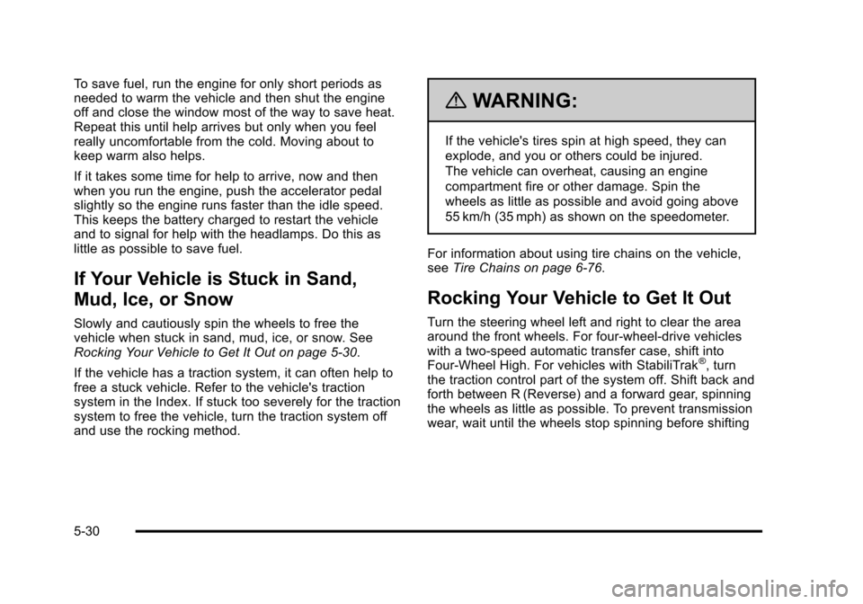 CHEVROLET AVALANCHE 2010 2.G Owners Manual 