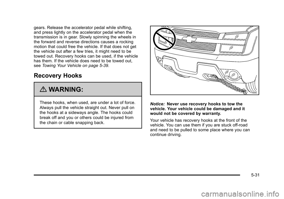 CHEVROLET AVALANCHE 2010 2.G Owners Manual 