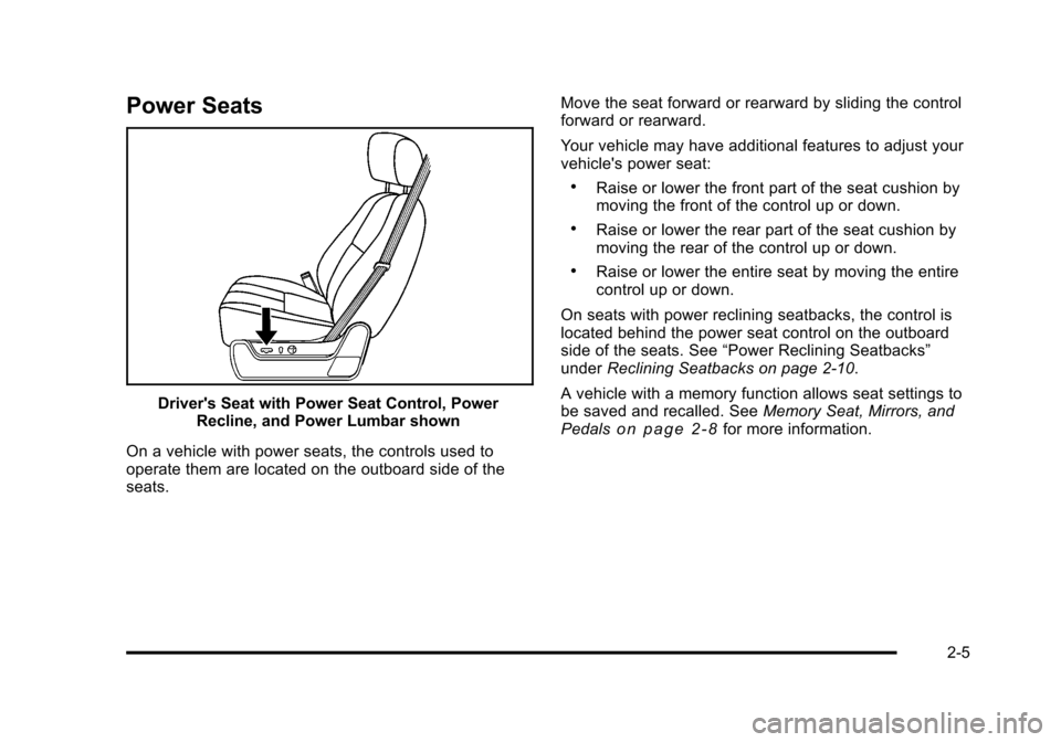 CHEVROLET AVALANCHE 2010 2.G Owners Manual 