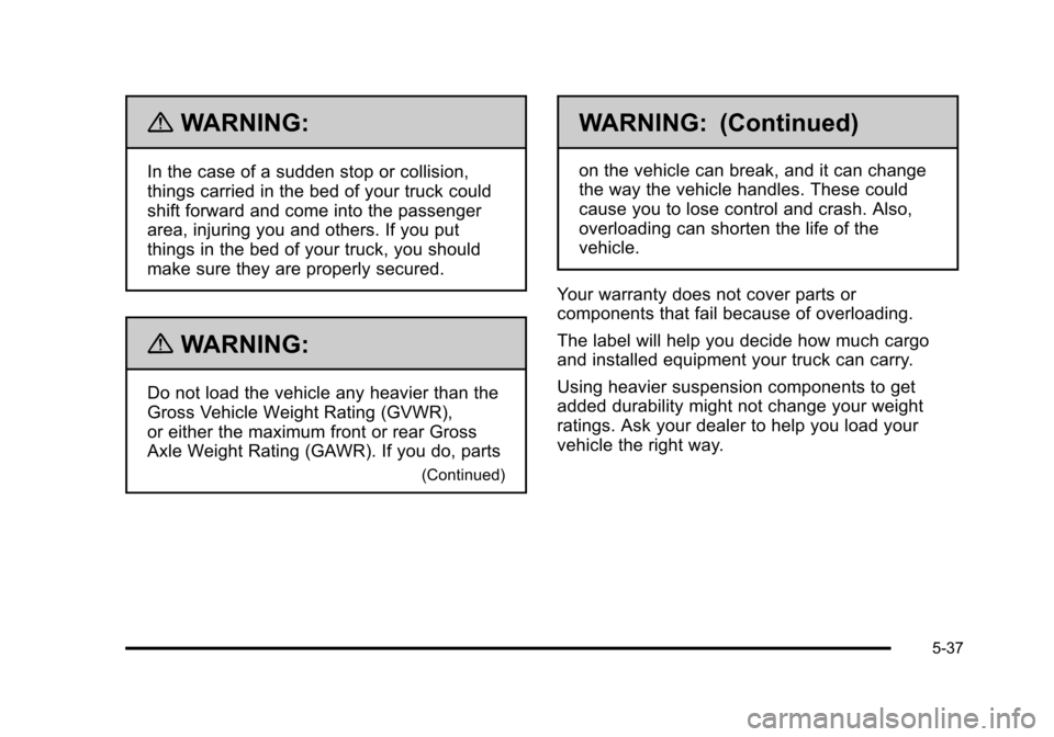 CHEVROLET AVALANCHE 2010 2.G Owners Manual 