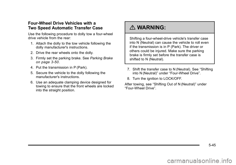 CHEVROLET AVALANCHE 2010 2.G Owners Manual 