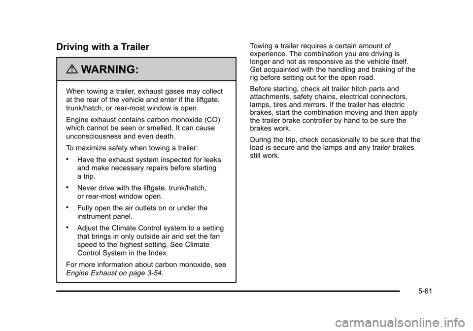 CHEVROLET AVALANCHE 2010 2.G Owners Manual 