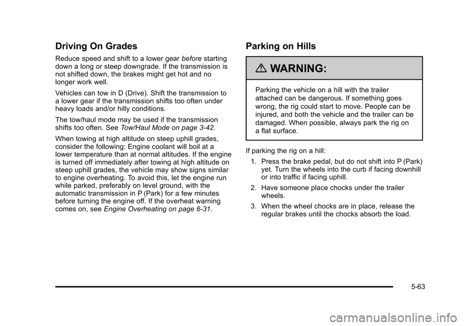 CHEVROLET AVALANCHE 2010 2.G Owners Manual 