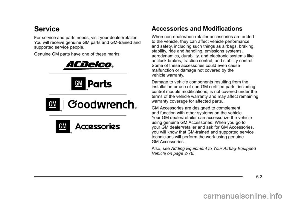 CHEVROLET AVALANCHE 2010 2.G Owners Manual 