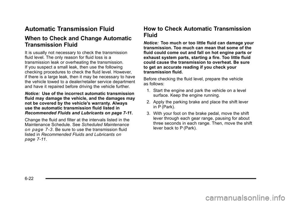 CHEVROLET AVALANCHE 2010 2.G Owners Manual 