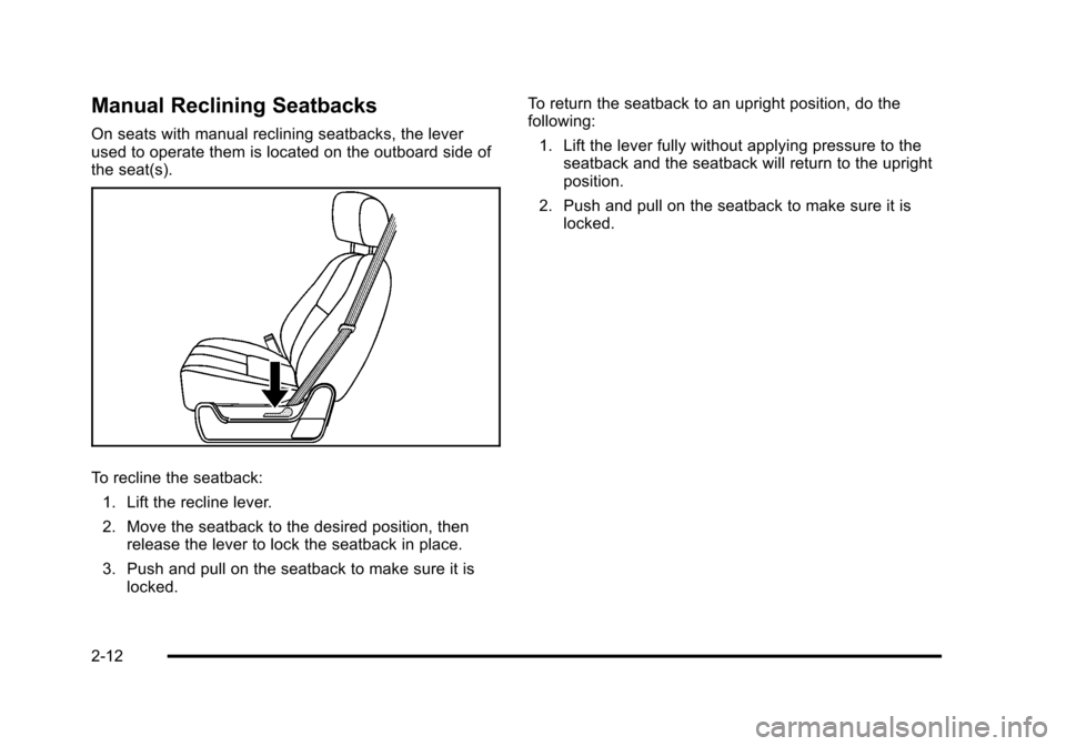 CHEVROLET AVALANCHE 2010 2.G Owners Manual 