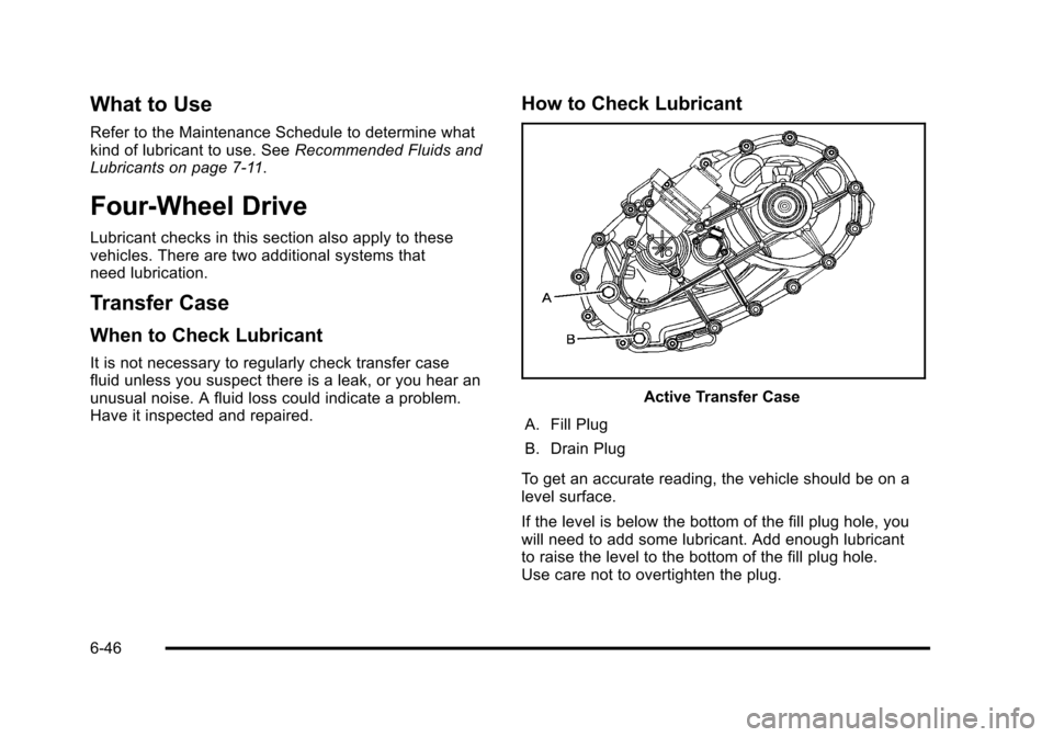 CHEVROLET AVALANCHE 2010 2.G Owners Manual 