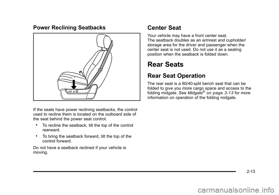 CHEVROLET AVALANCHE 2010 2.G Owners Manual 