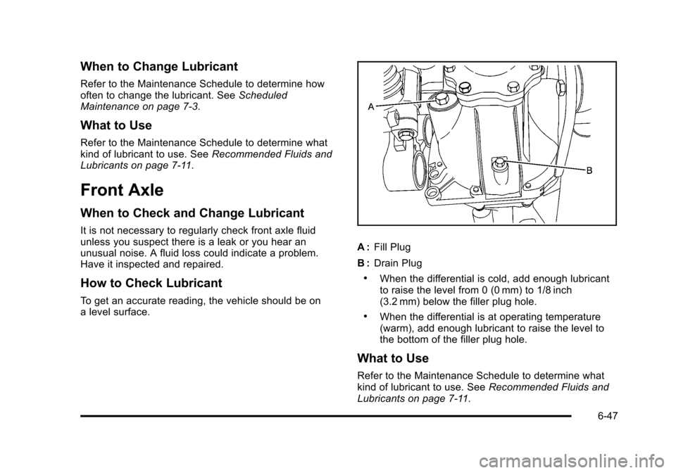 CHEVROLET AVALANCHE 2010 2.G Owners Manual 