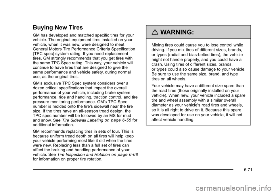 CHEVROLET AVALANCHE 2010 2.G Owners Manual 