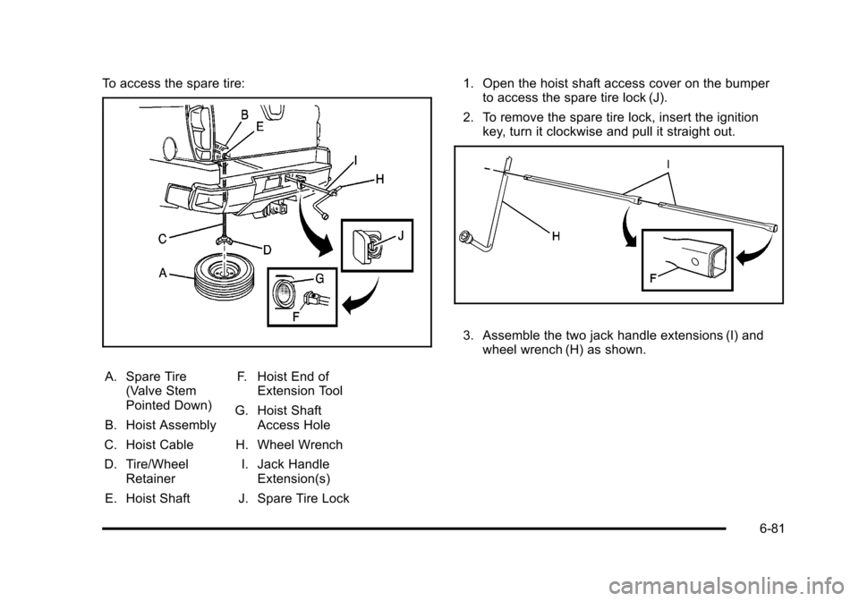 CHEVROLET AVALANCHE 2010 2.G Owners Manual 